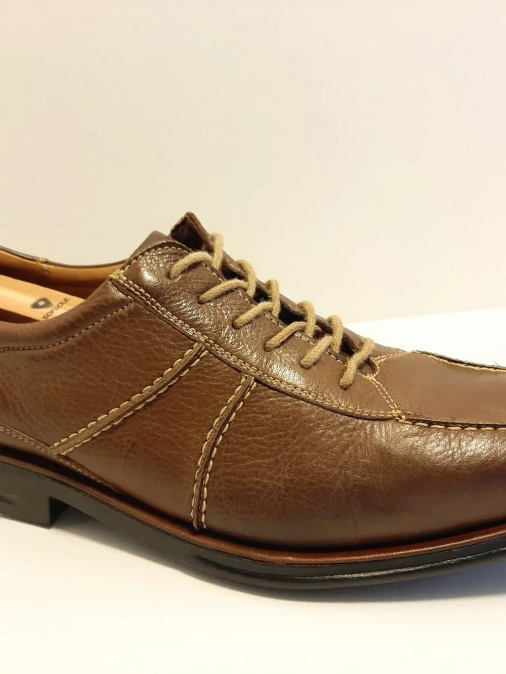 Sandro Moscoloni Men's Size 10 1/2 D Lace-Up Comfort Gel Shoes Brown Bicycle Toe